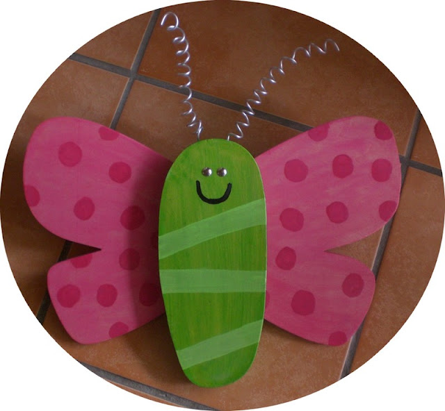 Teufelchen's welt: schmetterling aus holz